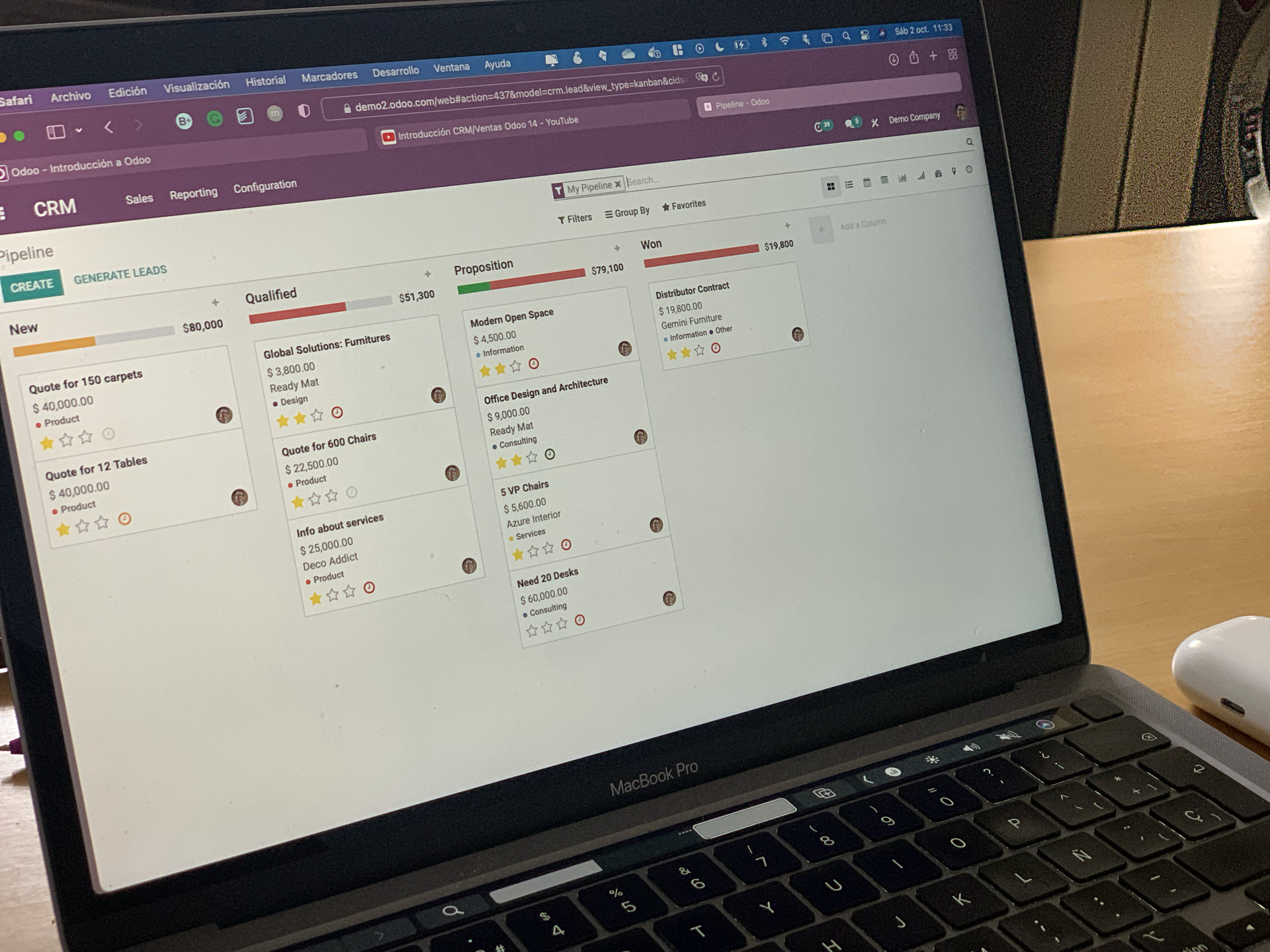 Introducción a CRM y Ventas en Odoo